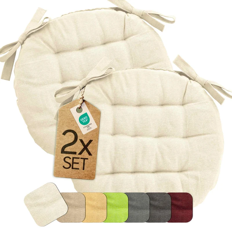 etérea Sitzkissen Stuhlkissen Basic Rund 38x38cm - Innen und Aussenbereich