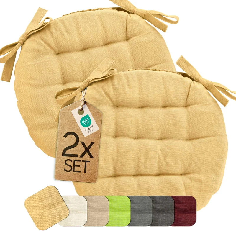 etérea Sitzkissen Stuhlkissen Basic Rund 38x38cm - Innen und Aussenbereich