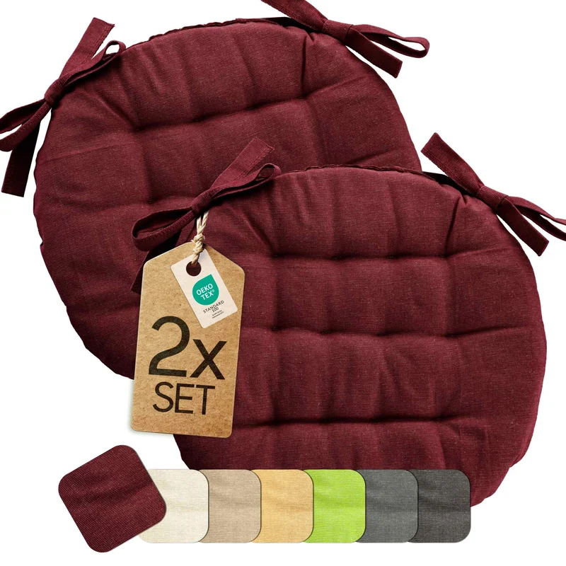 etérea Sitzkissen Stuhlkissen Basic Rund 38x38cm - Innen und Aussenbereich