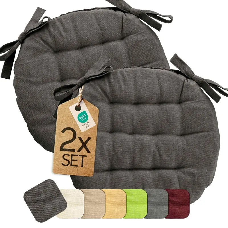 etérea Sitzkissen Stuhlkissen Basic Rund 38x38cm - Innen und Aussenbereich