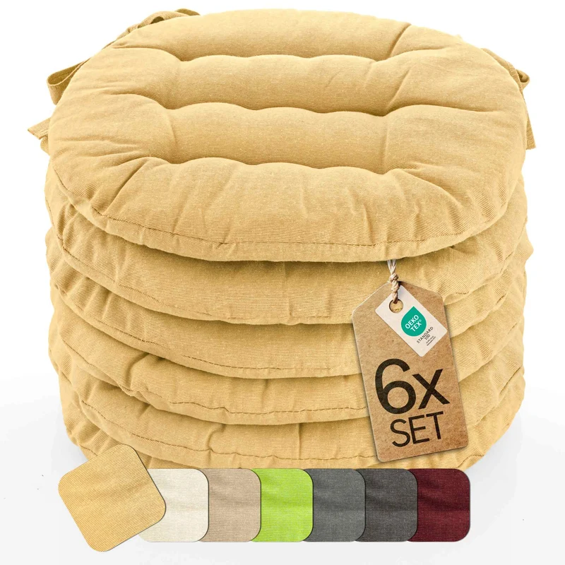 etérea Sitzkissen Stuhlkissen Basic Rund 38x38cm - Innen und Aussenbereich