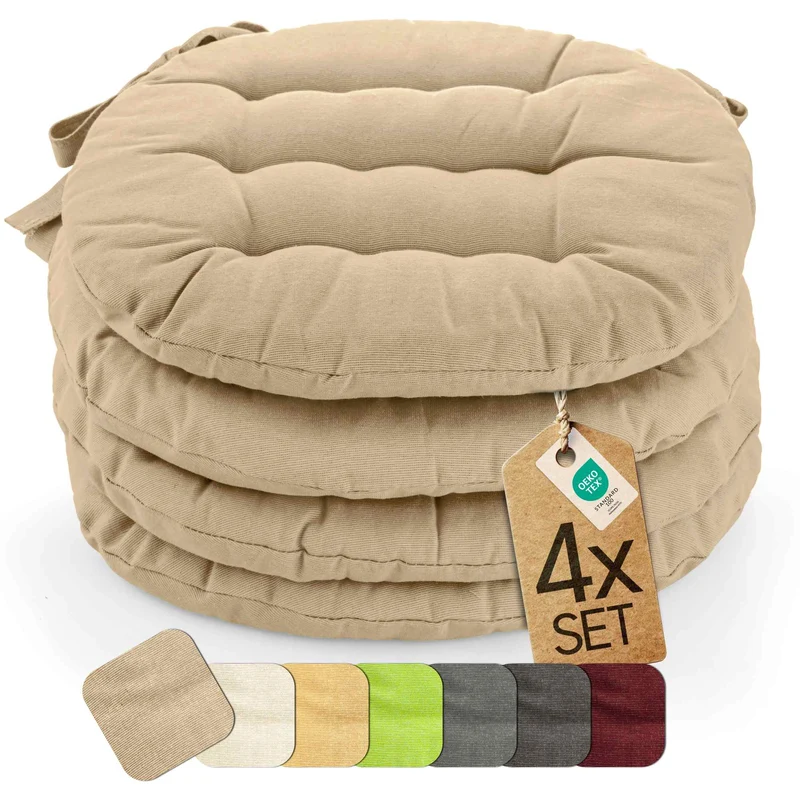 etérea Sitzkissen Stuhlkissen Basic Rund 38x38cm - Innen und Aussenbereich