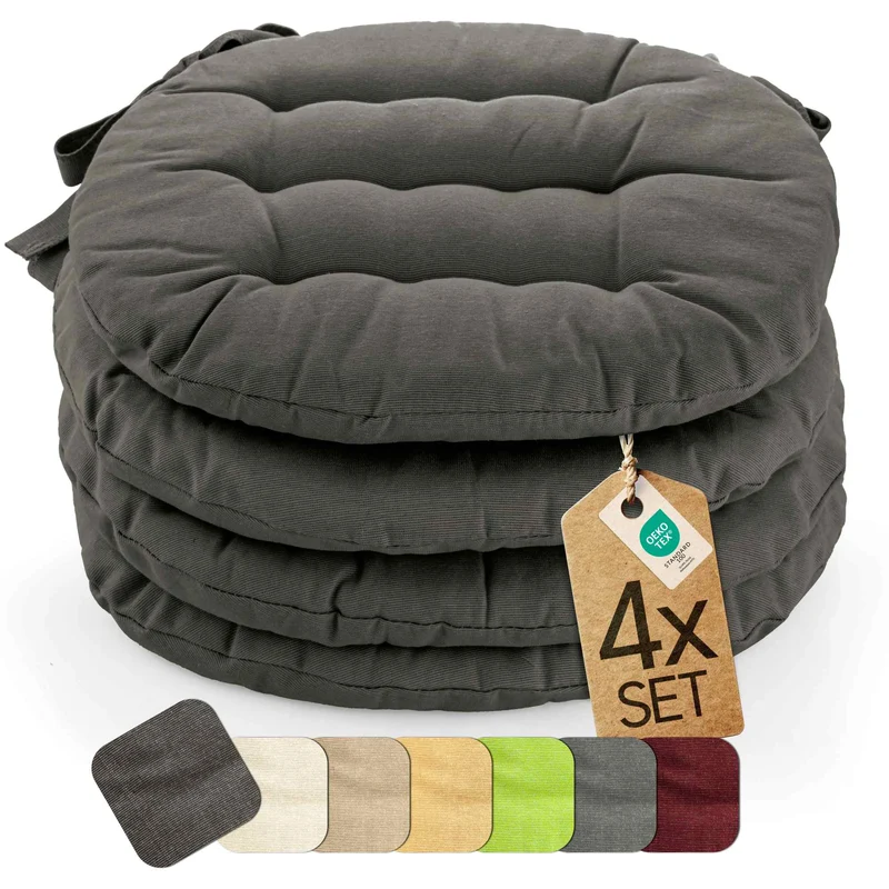 etérea Sitzkissen Stuhlkissen Basic Rund 38x38cm - Innen und Aussenbereich