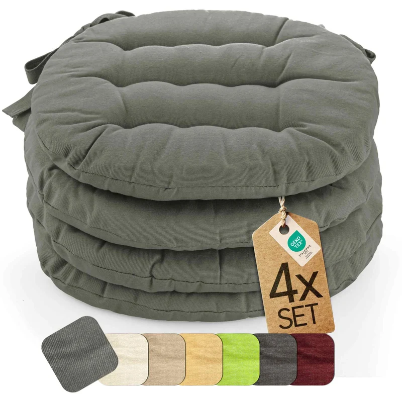 etérea Sitzkissen Stuhlkissen Basic Rund 38x38cm - Innen und Aussenbereich