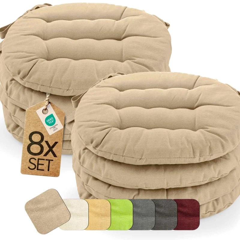 etérea Sitzkissen Stuhlkissen Basic Rund 38x38cm - Innen und Aussenbereich