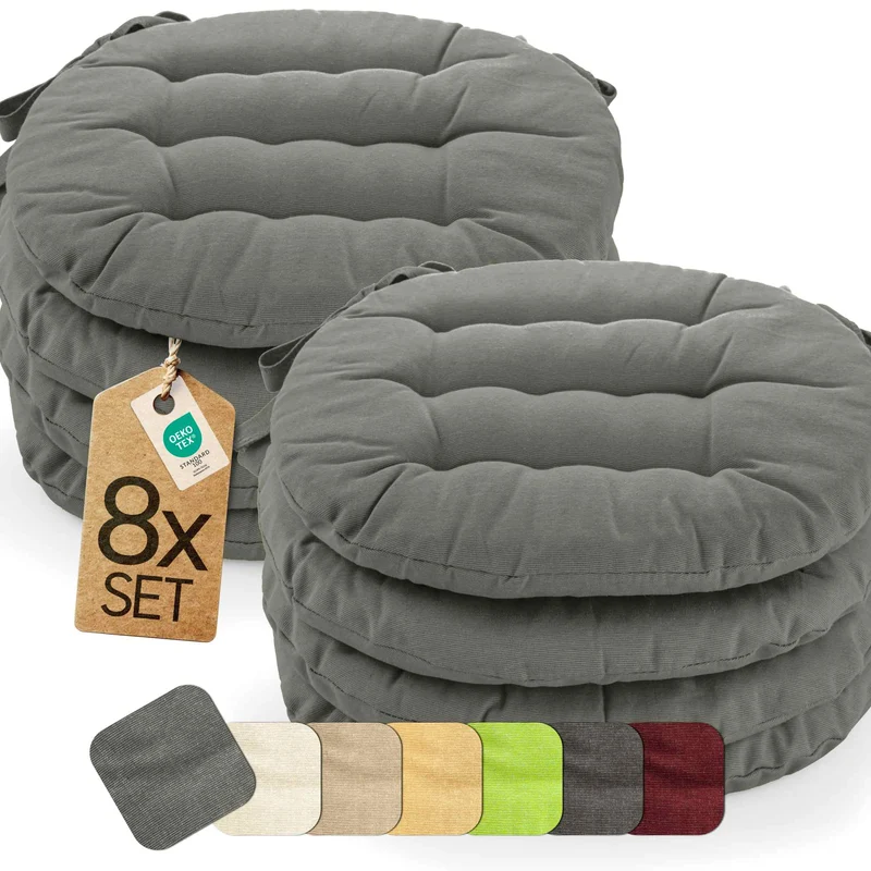 etérea Sitzkissen Stuhlkissen Basic Rund 38x38cm - Innen und Aussenbereich