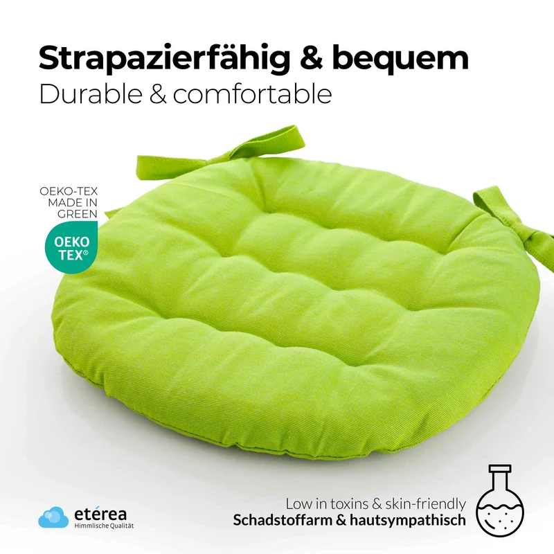 etérea Sitzkissen Stuhlkissen Basic Rund 38x38cm - Innen und Aussenbereich
