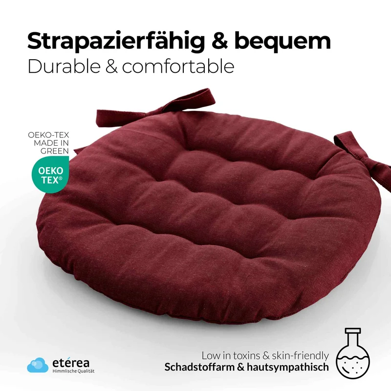 etérea Sitzkissen Stuhlkissen Basic Rund 38x38cm - Innen und Aussenbereich