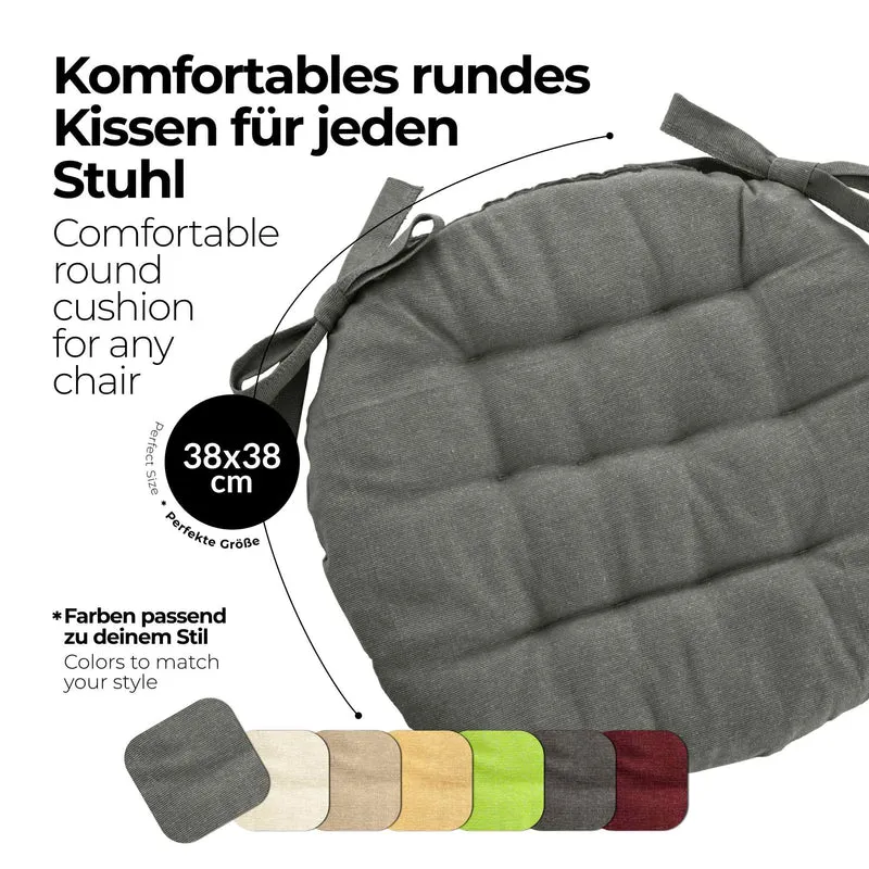 etérea Sitzkissen Stuhlkissen Basic Rund 38x38cm - Innen und Aussenbereich