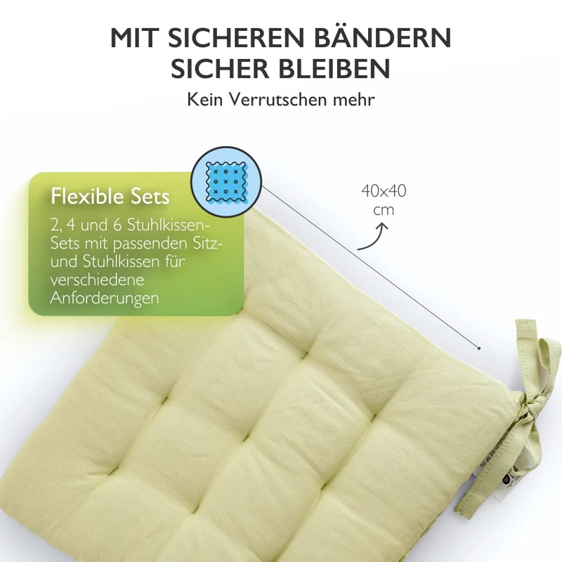 etérea Sitzkissen Stuhlkissen Basic Rund 38x38cm - Innen und Aussenbereich