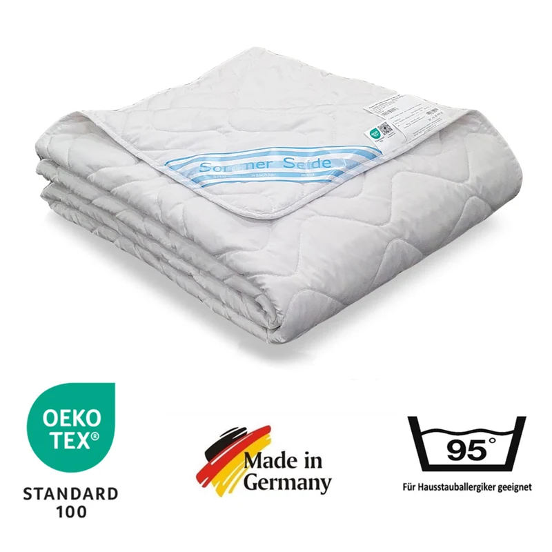 Sommerbettdecke 200 x 200 cm Wildseide & Baumwolle