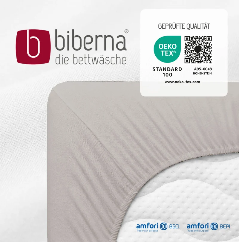 biberna Jersey-Elastic-Topper Spannbetttuch (0077641)
