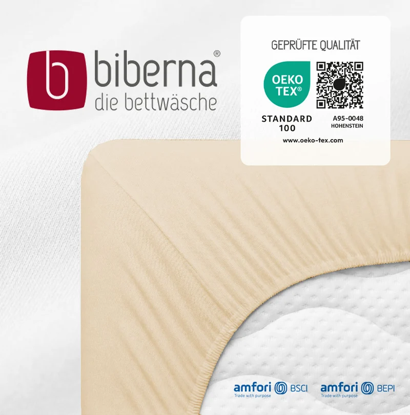 biberna Jersey-Elastic-Topper Spannbetttuch (0077641)