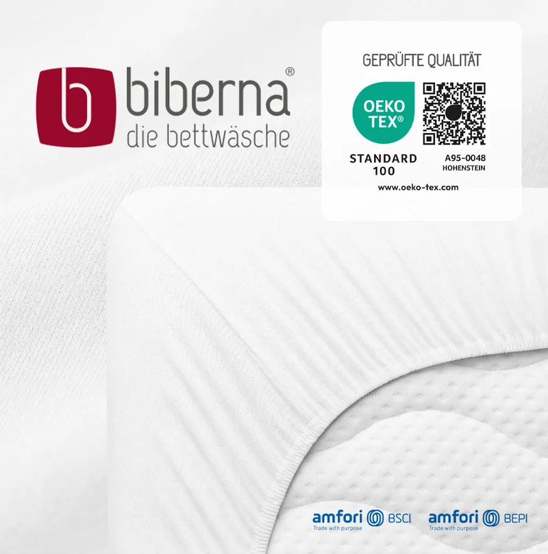 biberna Jersey-Elastic-Boxspring Spannbetttuch (0077640)