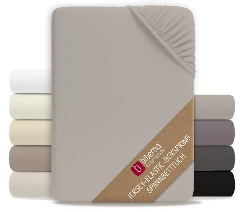 biberna Jersey-Elastic-Boxspring Spannbetttuch (0077640)