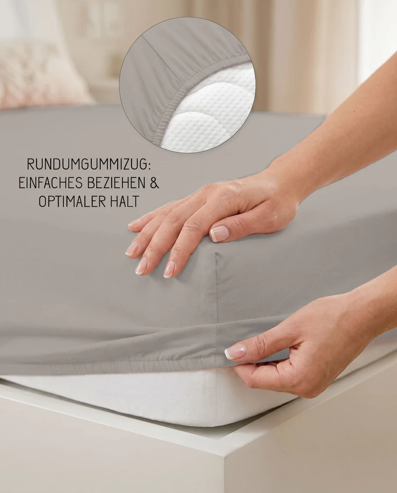 biberna Jersey-Elastic-Boxspring Spannbetttuch (0077640)