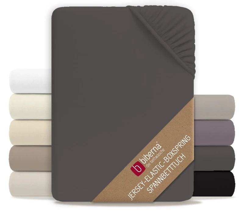 biberna Jersey-Elastic-Boxspring Spannbetttuch (0077640)