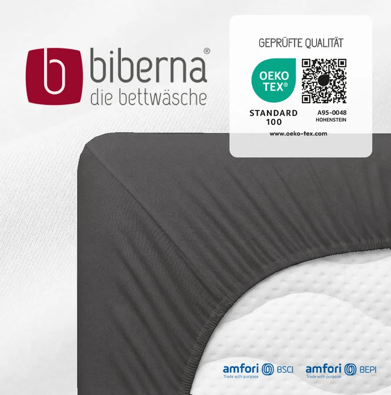 biberna Jersey-Elastic-Boxspring Spannbetttuch (0077640)