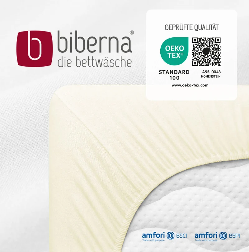 biberna Jersey-Elastic-Boxspring Spannbetttuch (0077640)