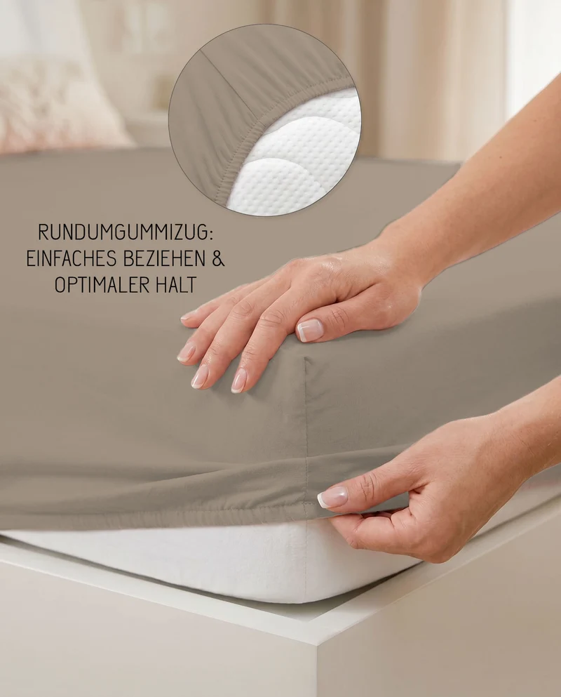 biberna Jersey-Elastic-Boxspring Spannbetttuch (0077640)