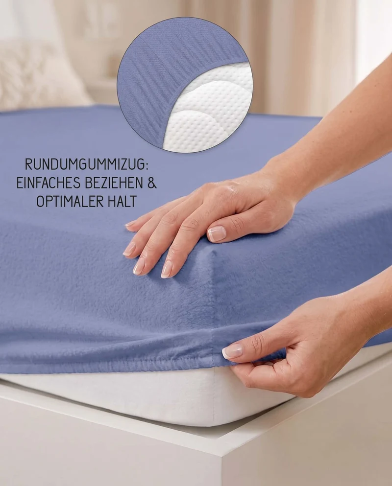 biberna Frottee-Stretch Spannbetttuch (0012344)
