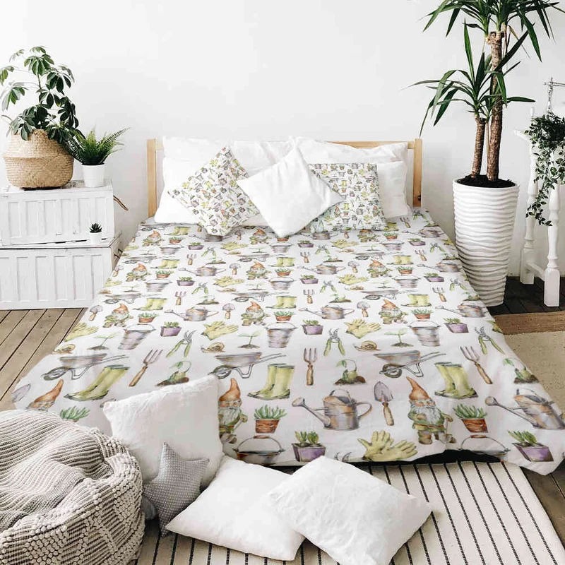 Therapiedecken Bettwäschen Set Weiß Gartenarbeit