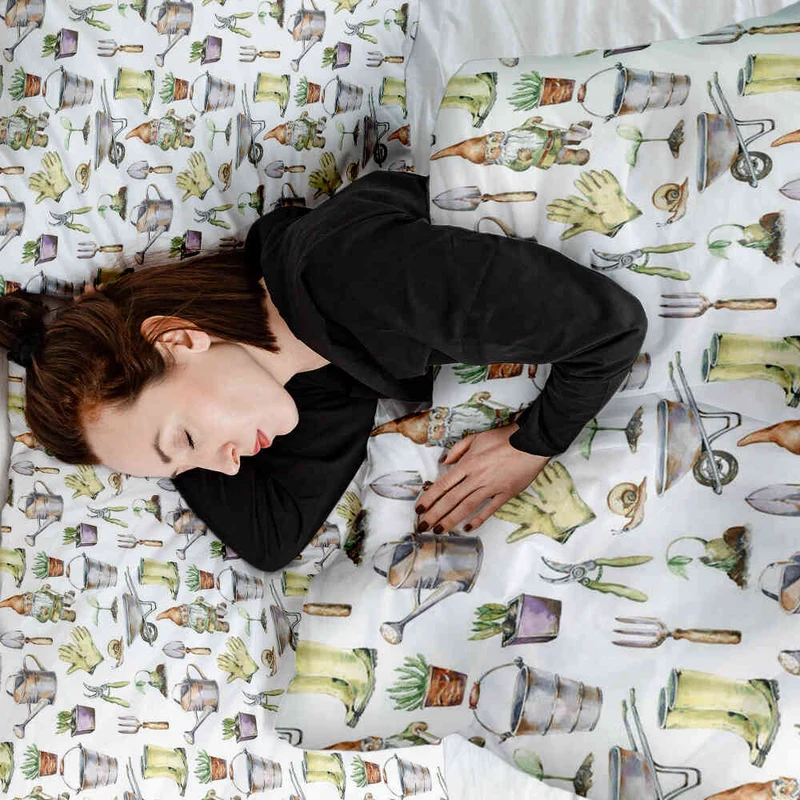 Therapiedecken Baumwollbezug Weiß Gartenarbeit