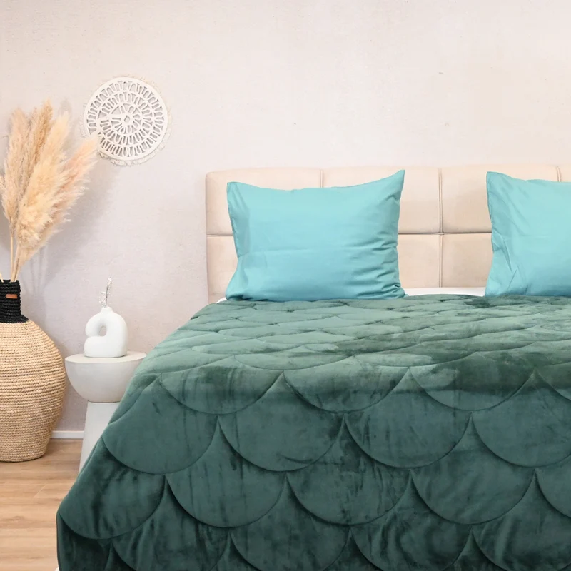 HappyBed Dekbed | Velvet Dark Green | Voor het hele jaar