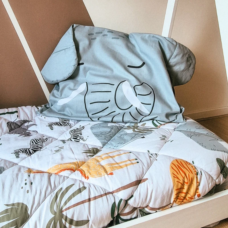 Wasbaar Kids All Season Dekbed | Eddy Elephant | Met Kussensloop