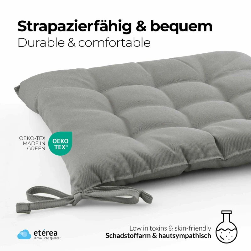 etérea Sitzkissen Stuhlkissen Basic 40x40cm - Innen und Aussenbereich