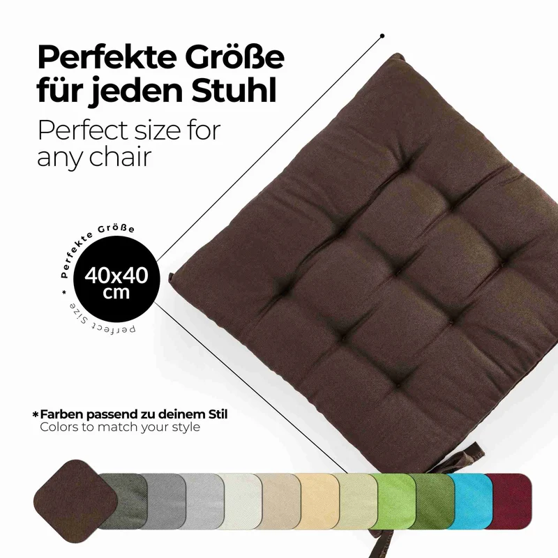 etérea Sitzkissen Stuhlkissen Basic 40x40cm - Innen und Aussenbereich