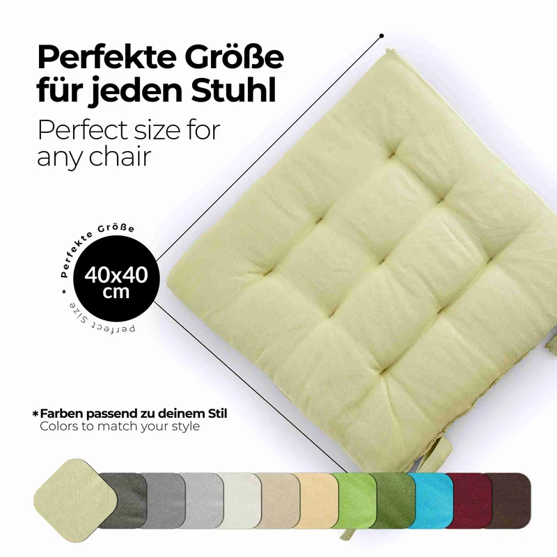etérea Sitzkissen Stuhlkissen Basic 40x40cm - Innen und Aussenbereich