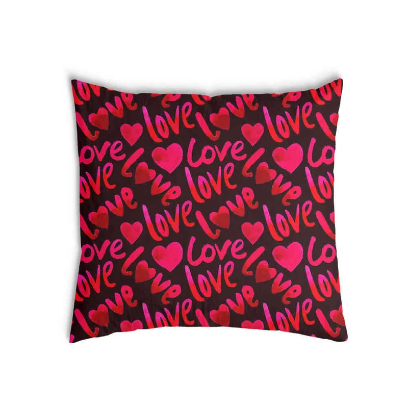Gesundheitskissen Schwarz mit Schriftzug Love