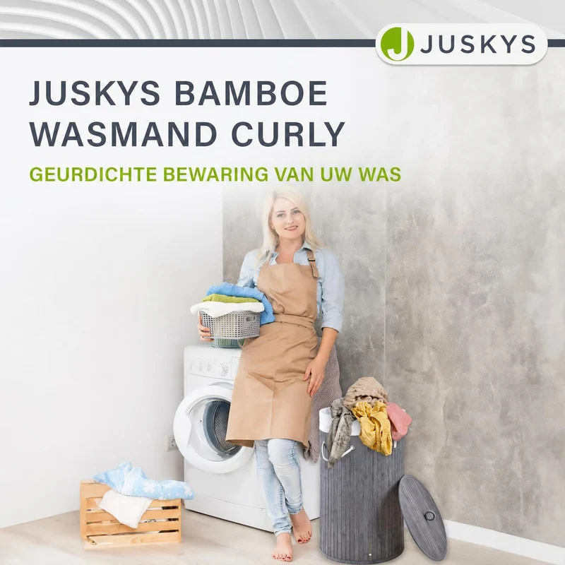 Bambus Wäschekorb Curly-Round