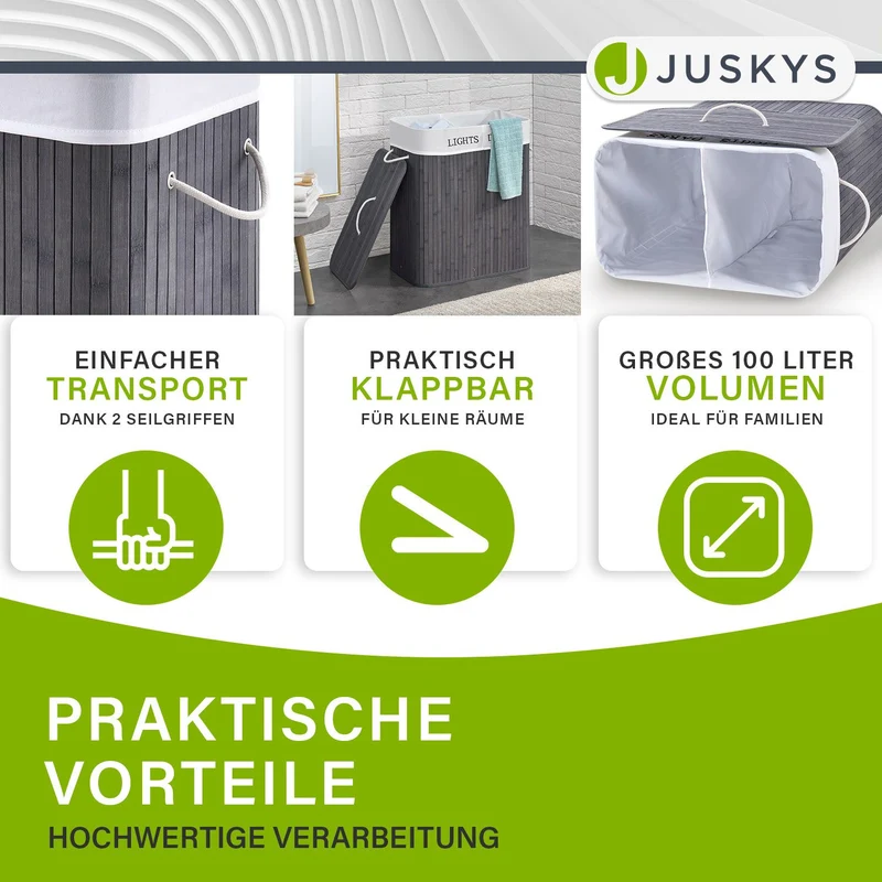 Bambus Wäschekorb Curly