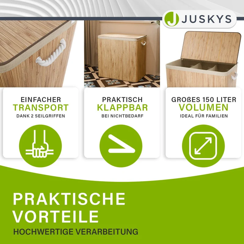 Bambus Wäschekorb Curly
