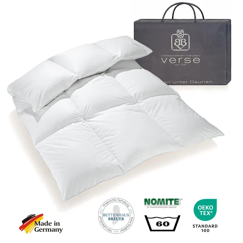 Daunendecke 135 x 200 cm extra warm 50% Daunen