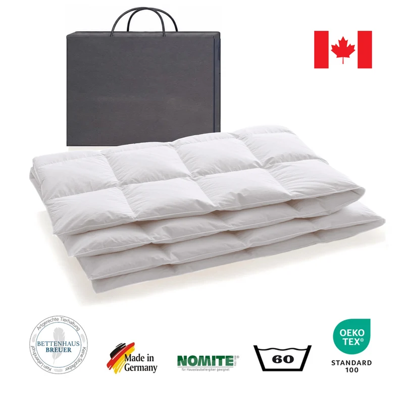 Daunendecke 155 x 220 cm Ganzjahr canadische Daunen