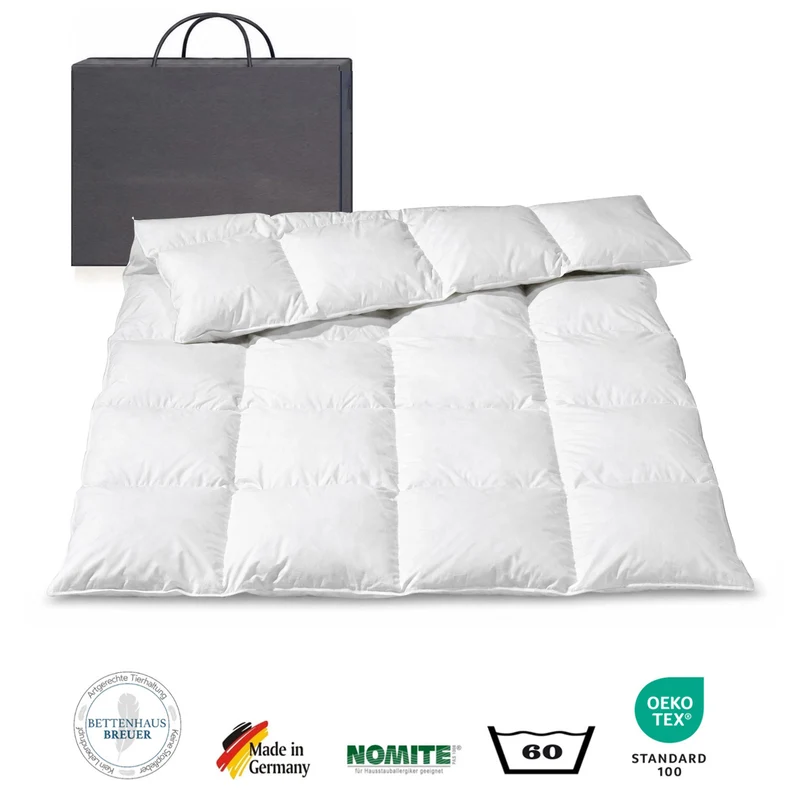 Daunendecke 200 x 200 cm warm sibirische Daunen