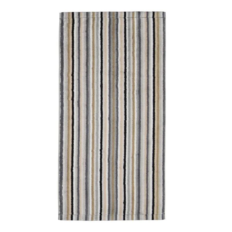 4er Handtuch-Set 50 x 100 cm Life Style Streifen Kiesel