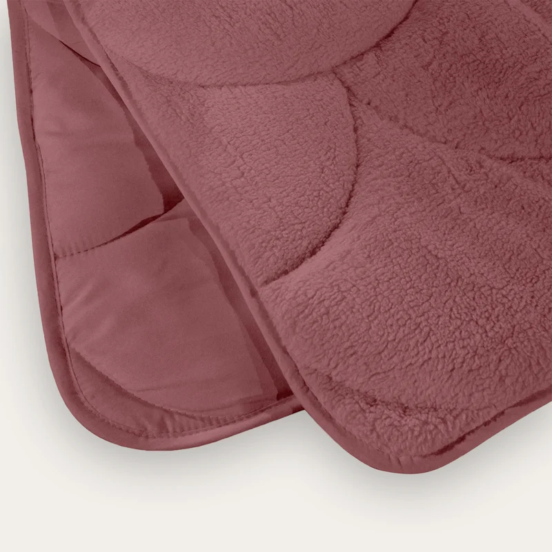 Wasbaar All Season Dekbed | Teddy Wave | Old Pink