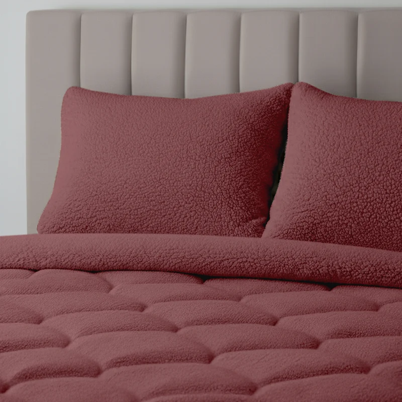 Wasbaar All Season Dekbed | Teddy Wave | Old Pink