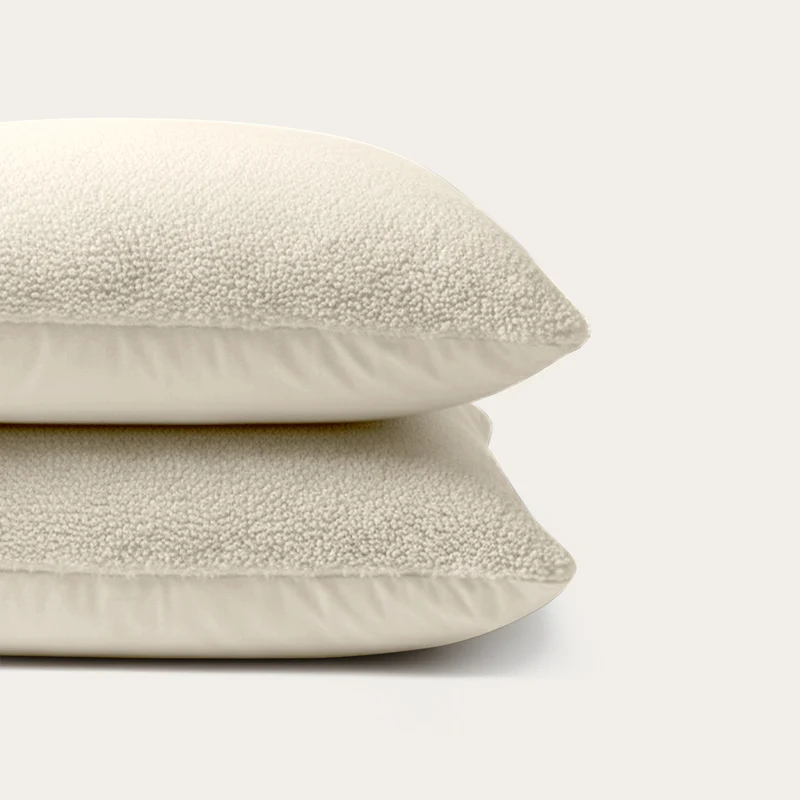 Kussenslopen | Teddy Wave | Cream White | Set van 2