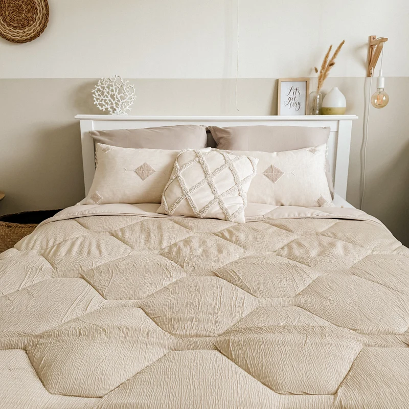 Wasbaar All Season Dekbed | Mousseline | Sand