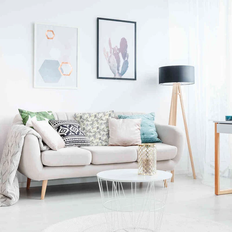 Gesundheitskissen Blattmuster Beige