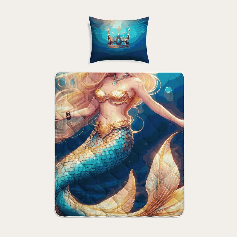 Wasbaar Kids All Season Dekbed | Mermaid | Met Kussensloop