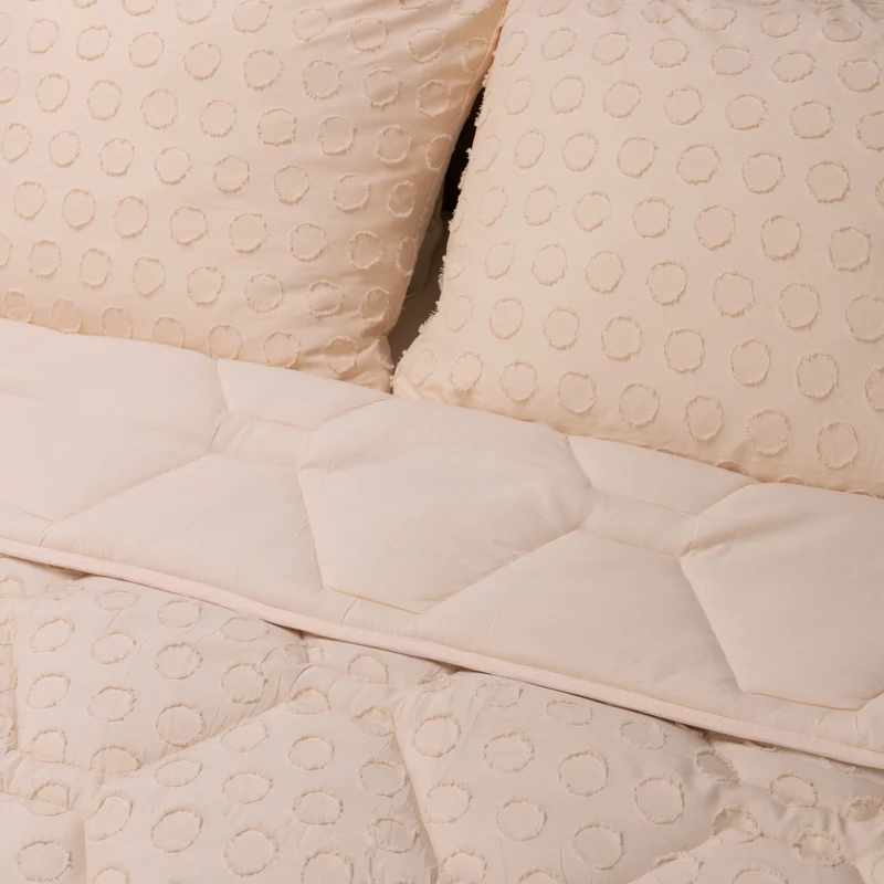 Wasbaar All Season Dekbed | Tufted | Soft Peach