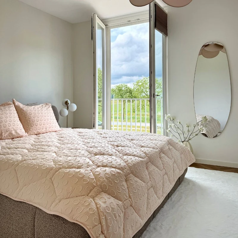Wasbaar All Season Dekbed | Tufted | Soft Peach