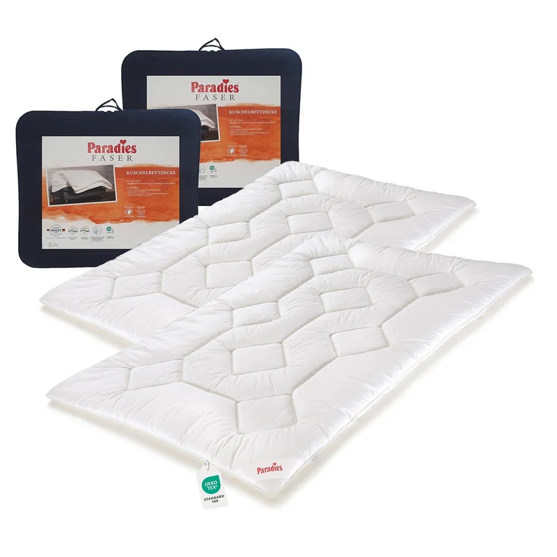 Ganzjahresbettdecke 135 x 200 cm Halia 2er-Set warm Paradies Fill