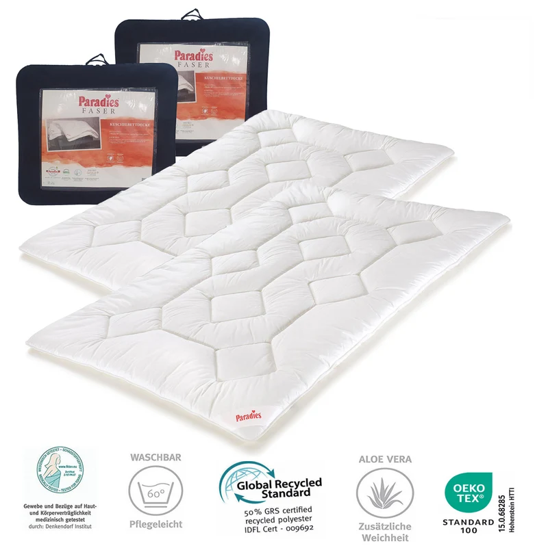 Ganzjahresbettdecke 135 x 200 cm Halia 2er-Set warm Paradies Fill